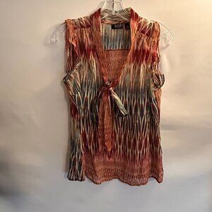 A.N.A. Sheer V Neck Sleeveless Blouse